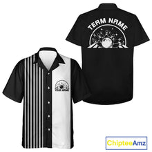 Load image into Gallery viewer, Custom Classic Striped Vintage Bowling  Shirt, Retro Bowling Button Up Team Shirt IPHW10074