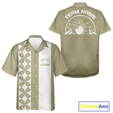 Load image into Gallery viewer, Custom Retro Style Bowling Button Up Shirt, Vintage Bowling Hawaiian Team Shirt IPHW10079