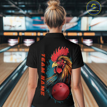 Load image into Gallery viewer, Custom Chicken Bowling Shirts Women Bowling Quarter-Zip Shirts Team Bowling League Jersey IPHW5290