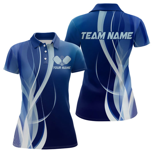 Custom Blue Pickleball Jerseys, Pickleball Tournament Polo Shirts For Women Team Uniform IPHW8210