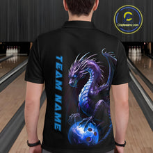 Load image into Gallery viewer, Personalized Blue Dragon Bowling Team Jerseys Men Polo Shirts Bowling League Shirts IPHW5353