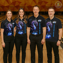 Load image into Gallery viewer, Personalized Blue Dragon Bowling Team Jerseys Men Polo Shirts Bowling League Shirts IPHW5353