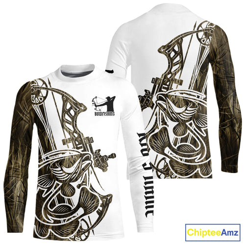 Custom Grass Camo Catfish Bowfishing Kid Long Sleeve Tournament Shirts, Catfish Bow Fishing Shirt IPHW9289