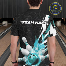 Load image into Gallery viewer, Custom Fiery Pine Green Bowling Men Polo Shirts, Inferno Flame Bowling Team League Shirt IPHW9528