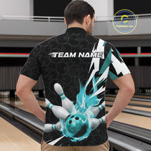 Load image into Gallery viewer, Custom Fiery Pine Green Bowling Men Quarter-Zip Shirts, Inferno Flame Bowling Team League Shirt IPHW9528