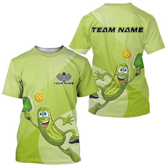 Custom Funny Pickles Play Pickleball T-Shirts For Men, Pickleball Team IPHW9409