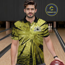 Load image into Gallery viewer, Custom Military Green Camouflage Bowling Team Polo Shirts For Men, Bowling League Shirt IPHW9384