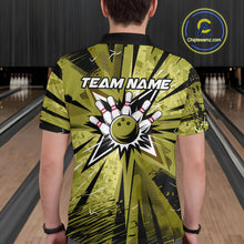 Load image into Gallery viewer, Custom Military Green Camouflage Bowling Team Polo Shirts For Men, Bowling League Shirt IPHW9384