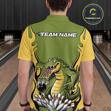 Load image into Gallery viewer, Custom Funny Alligator Bowling Polo Shirt For Men, Alligator Bowling Team League Shirt IPHW9924