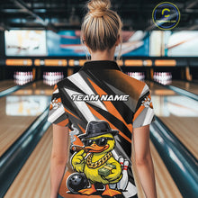 Load image into Gallery viewer, Custom Funny Yellow Boss Duck Bowling Women Shirt, Cool Duck Bowling Team Jerseys IPHW11124