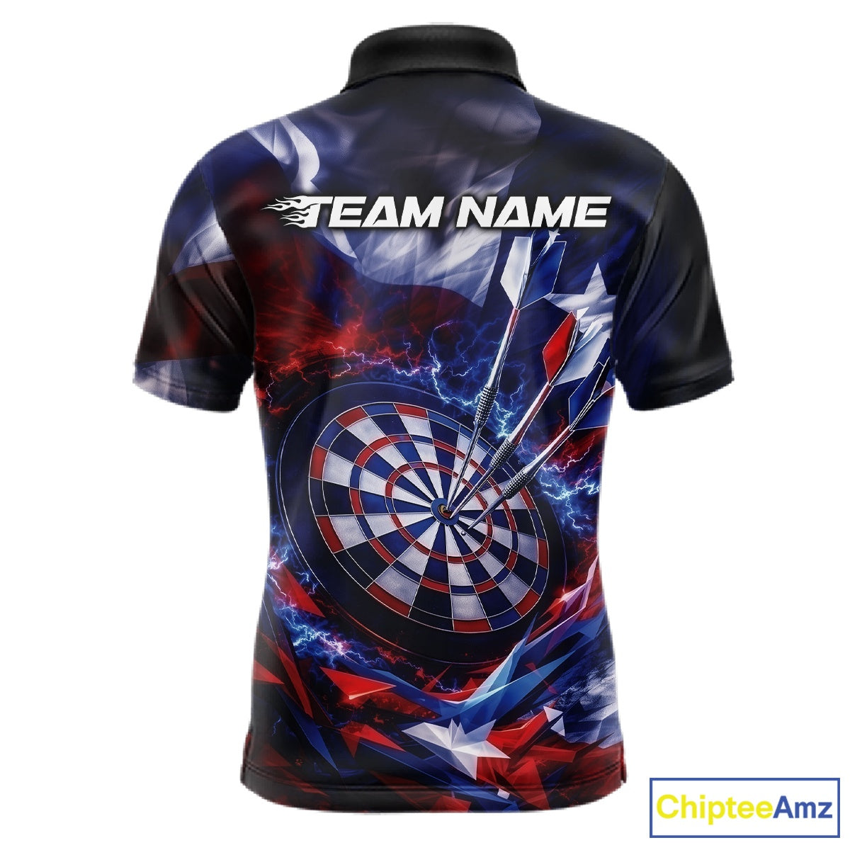 Custom Thunder Lightning Texas Flag Dart Team Shirts For Men, Women And Kids, Texas Dart Jerseys IPHW10402