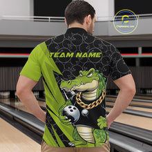 Load image into Gallery viewer, Custom Funny Alligator Bowling Men Quarter-Zip Shirt, Alligator Bowling Team Jerseys IPHW9919