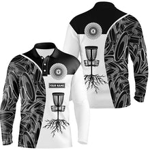 Load image into Gallery viewer, Black camo white Mens disc golf polo shirt custom disc golf jerseys team mens disc golf NQS5930