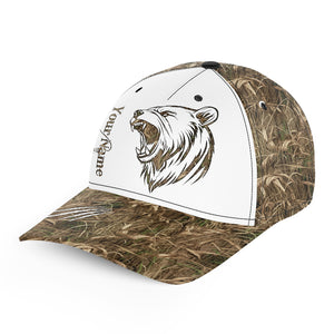 Bear hunting Custom hunting hat, bear tattoo hat Unisex Hunting Baseball hat NQS1990