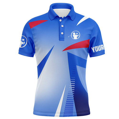 Personalized men's golf polo custom name sport best mens golf wear, golfing gifts | Blue NQS5559