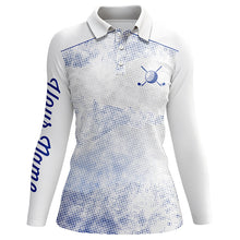 Load image into Gallery viewer, Womens golf polo shirts custom name white golf shirts, team golf tops for ladies NQS5659