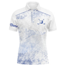 Load image into Gallery viewer, Mens golf polo shirts custom name white golf shirts, team golf tops for mens NQS5659
