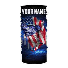 Load image into Gallery viewer, Crappie Fishing American Flag patriotic Custom Crappie Fishing shirts, personalized fishing gift NQS430