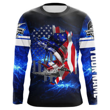 Load image into Gallery viewer, Sailfish Fishing American Flag Patriot blue galaxy Custom Sailfish fishing shirts personalized gift NQS431