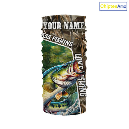 Personalized Bass Fishing Shirts, Love Fishing Camo 3D All Over Printed Shirts NQS210