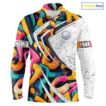 Load image into Gallery viewer, Mens golf polo shirts colorful pattern custom team golf shirts, golf tops for men NQS10088