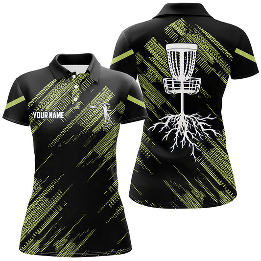 Yellow Black Women disc golf polo shirts custom disc golf team disc golf jerseys NQS7815
