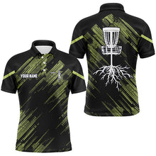 Load image into Gallery viewer, Yellow Black Mens disc golf polo shirts custom disc golf team disc golf jerseys NQS7815