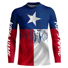 Load image into Gallery viewer, Texas Slam Fishing Redfish, Speckled Trout, Flounder Fishing Shirts Custom Patriotic Fishing Jerseys NQS9172