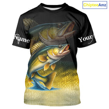 Load image into Gallery viewer, Walleye fishing scales Custom name sun protection personalized fishing gifts, Walleye fishing jerseys NQS10651