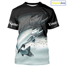 Load image into Gallery viewer, Salmon fishing scales Custom name sun protection personalized fishing gifts, Salmon fishing jerseys NQS10652