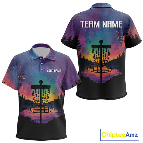 Colorful Disc golf polo shirts for Kid Custom Disc Golf basket attire for Team NQS10129