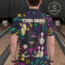 Load image into Gallery viewer, Funny Bowling shirts for Men custom purple graffiti pattern bowling team jerseys, gift for bowlers NQS10271