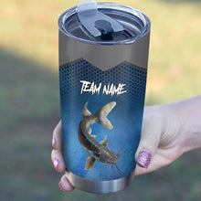 Load image into Gallery viewer, 1PC Blue camo Catfish Fishing Customize Stainless Steel Tumbler Cup, Personalized fishing gift NQS9876