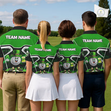 Load image into Gallery viewer, Funny Golf and Beer Green Shamrock Golf shirts for Women Custom St Patrick Team Ladies Golf Jerseys NQS11673