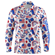 Load image into Gallery viewer, Mens golf polo shirts USA independence day pattern custom patriot team golf polo shirts NQS5780