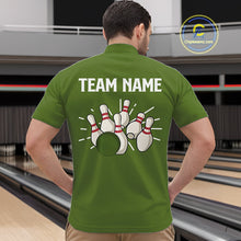 Load image into Gallery viewer, Retro Green argyle pattern Bowling shirts For Men custom bowling team jerseys Bowler Outfits NQS10152