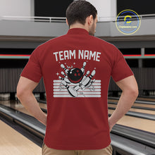 Load image into Gallery viewer, Retro Black and red stripe Bowling shirts For Men custom bowling team jerseys Bowler Outfits NQS11096