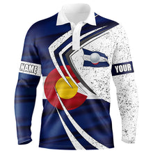 Load image into Gallery viewer, Mens golf polo shirts Colorado flag custom team golf shirts, patriot golf tops for men NQS7504