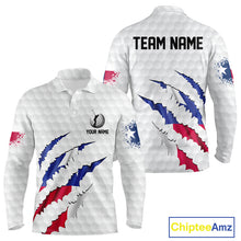 Load image into Gallery viewer, Personalized Texas Flag Men golf polo shirts, Custom Patriotic Golf Team Shirts For men NQS10156