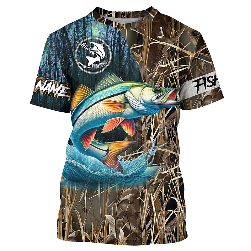 Snook Fishing Customize Name 3D All Over Printed Shirts For Men, Women, Kid Personalized Fishing Gift NQS305