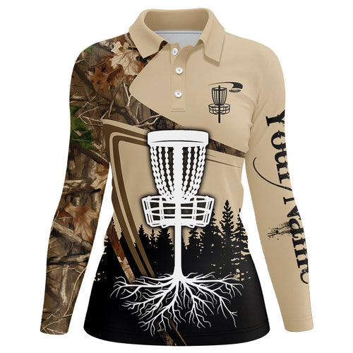 Disc golf polo shirt for Women custom camouflage disc golf basket, Disc golf jerseys NQS8532