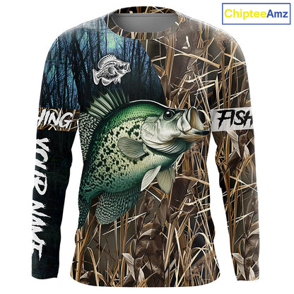 Crappie Fishing Customize Name 3D All Over Printed Shirts, Personalized Fishing Gift NQS306