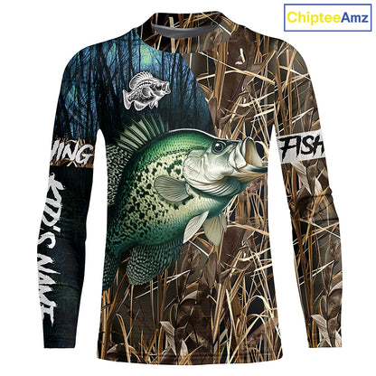Crappie Fishing Customize Name 3D All Over Printed Shirts, Personalized Fishing Gift NQS306