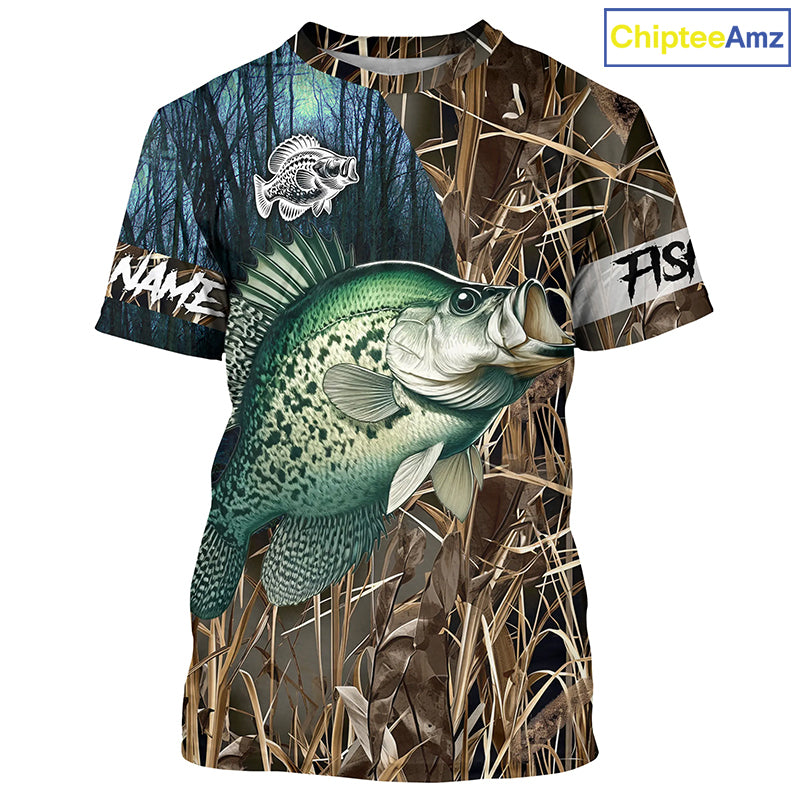 Crappie Fishing Customize Name 3D All Over Printed Shirts, Personalized Fishing Gift NQS306