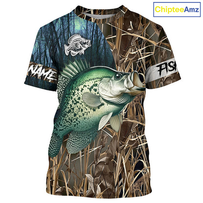 Crappie Fishing Customize Name 3D All Over Printed Shirts, Personalized Fishing Gift NQS306