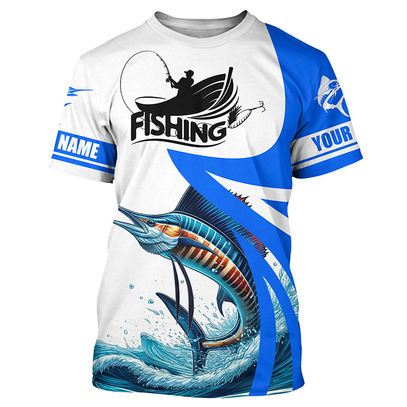 Sailfish fishing Custom sun protection long sleeve fishing shirts, Sailfish fishing jerseys | Blue NQS5321