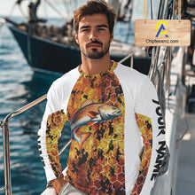 Load image into Gallery viewer, Redfish Fishing Scales Camo custom performance long sleeve Redfish fishing shirts NQS10005