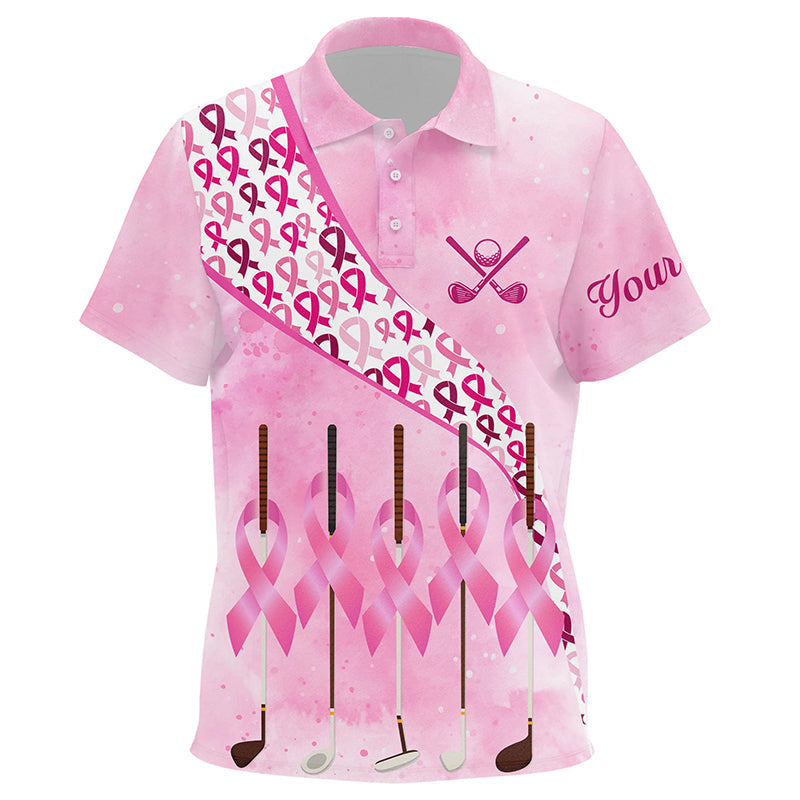Pink ribbon golf clubs Kid golf polo shirts custom breast cancer golf shirts for Kid golf outfits NQS8116