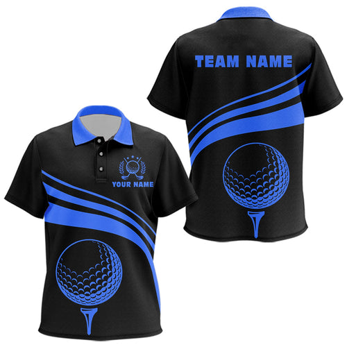 Personalized polo golf shirts for Kid custom black and blue Kid golf shirts team golf jersey NQS9430