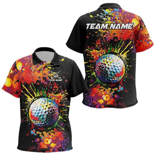 Colorful Golf ball jersey Golf Polo Shirts For Kid Custom Team Name golf uniform for Kid NQS9771
